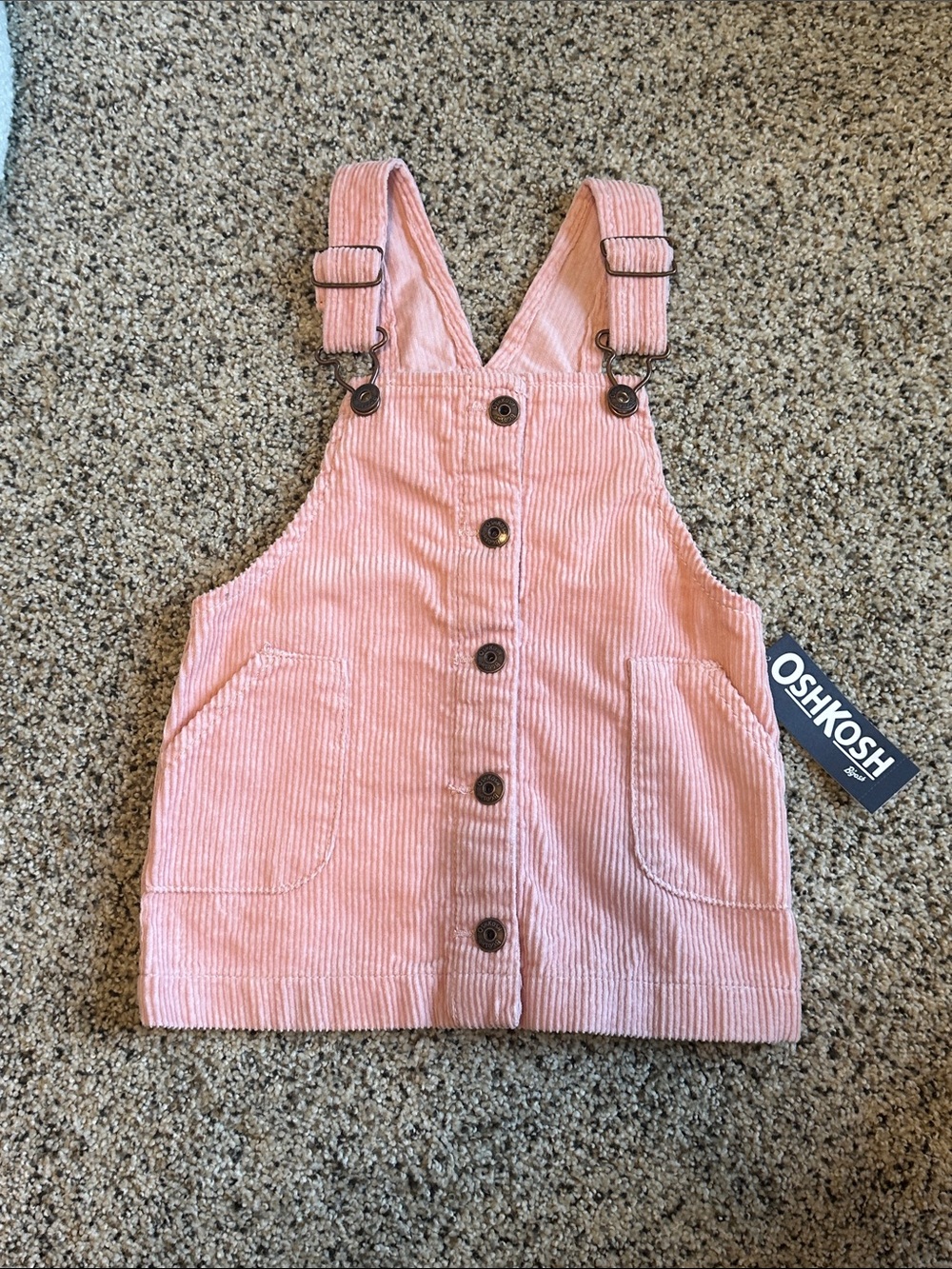 OshKosh B'gosh Pink Baby Corduroy Overall Dress